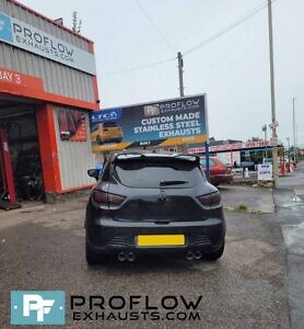 Renault Clio Custom Built Exhaust Dual Back Box's With Twin Tailpipes (2)