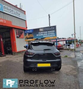 Renault Clio Custom Built Exhaust Dual Back Box's With Twin Tailpipes (2)