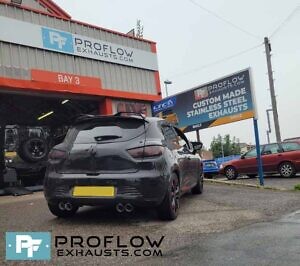 Renault Clio Custom Built Exhaust Dual Back Box's With Twin Tailpipes (4)