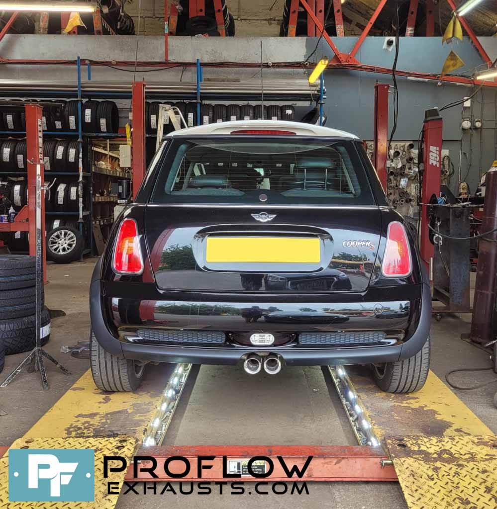 BMW Mini Cooper Full Exhaust System with Dual Tailpipes made from Stainless Steel