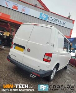 VW Transporter T5 T5.1 Stainless Steel Exhaust Mid Rear One Box With Twin Tailpipe (1)