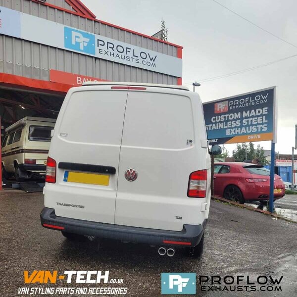 VW Transporter T5 T5.1 Stainless Steel Exhaust Mid Rear One Box With Twin Tailpipe (5)