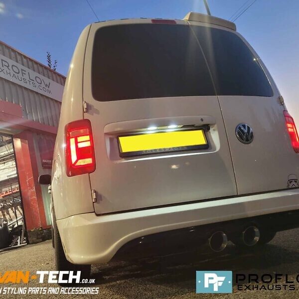 VW Caddy Exhaust Back Box Delete R32 Style Dual Exit (2)