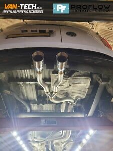 VW Caddy Exhaust Back Box Delete R32 Style Dual Exit (3)