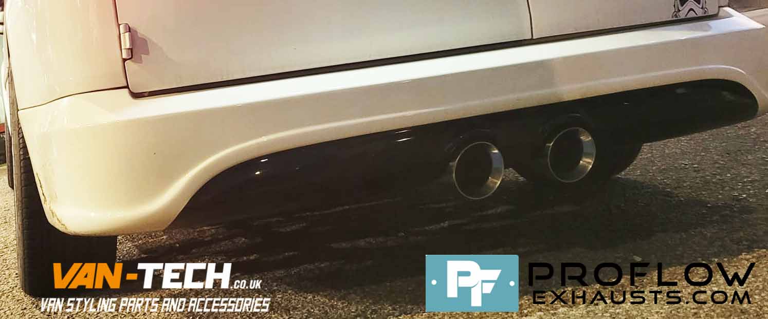 VW Caddy Exhaust Back Box Delete R32 Style Dual Exit