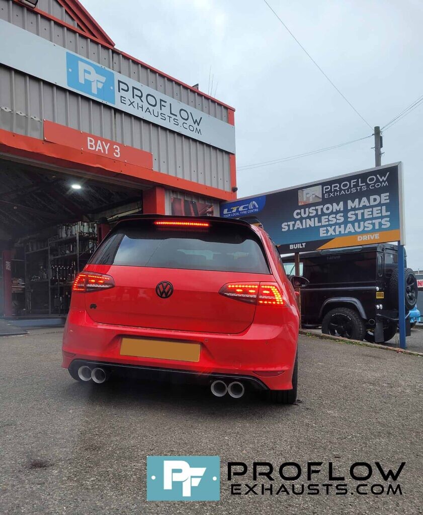 Proflow VW Golf Custom Exhaust Stainless Steel Middle and Dual Rear No Boxes with 3" pipework