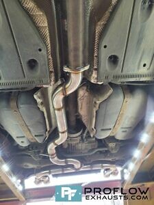 Proflow VW Golf Custom Exhaust Stainless Steel Middle and Dual Rear No Boxes with 3" pipework