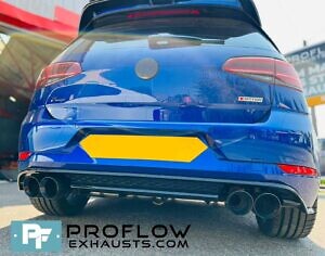 Proflow Stainless Steel Exhaust Middle And Dual Rear With TX026 LR Tailpipes For VW Golf (4)