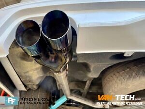 VW Transporter T6 Custom Built Stainless Steel Exhaust Middle And Dual Rear Exit With Twin Tailpipes (2)