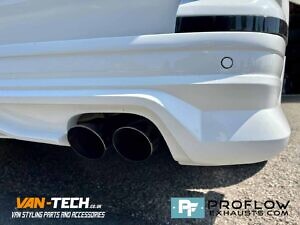 VW Transporter T6 Custom Built Stainless Steel Exhaust Middle And Dual Rear Exit With Twin Tailpipes (4)