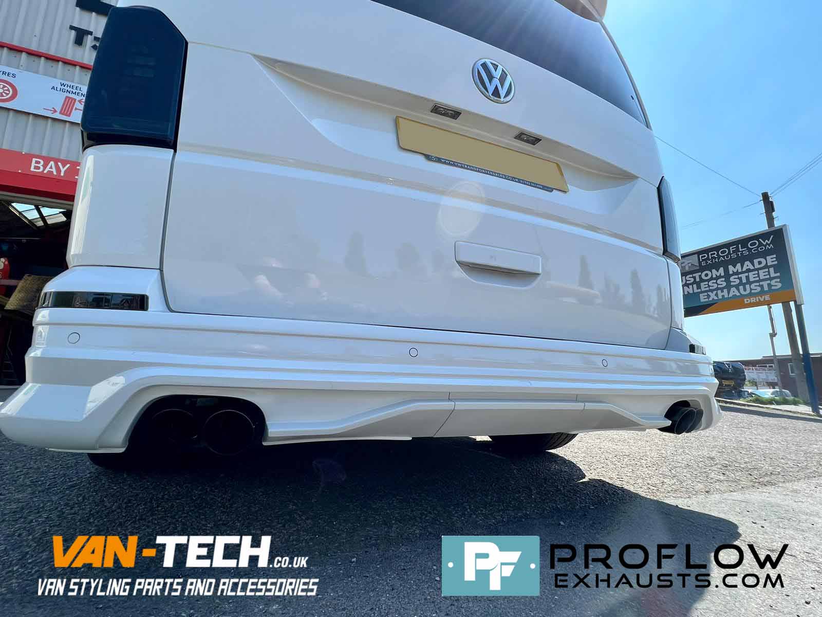 VW Transporter T6 Custom Built Stainless Steel Exhaust Middle And Dual Rear Exit With Twin Tailpipes (6)