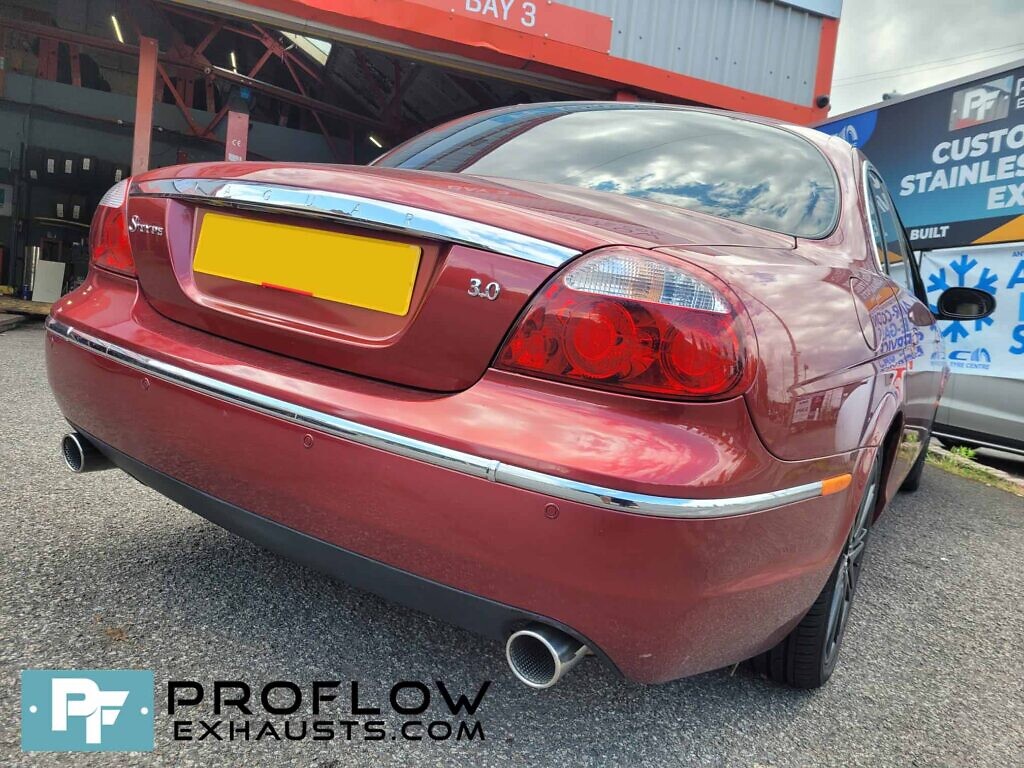 Proflow Custom Made Stainless Steel Back Boxes Dual Exit Exhaust For Jaguar S Type (2)