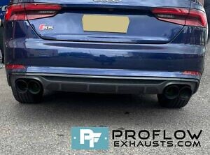 Proflow Exhausts Stainless Steel Full Exhaust System With Dual Exit Twin Tailpipes For Audi A5 (2)