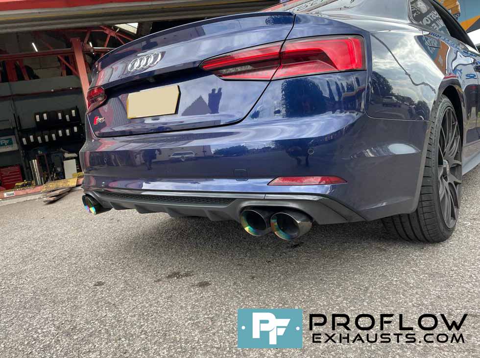 Proflow Exhausts Stainless Steel Full Exhaust System With Dual Exit Twin Tailpipes For Audi A5 (3)