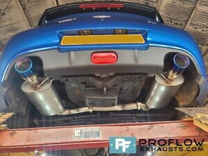Proflow Custom Stainless Steel Exhaust Including Flex, Middle And Dual Rear With TX194 Tailpipes For Hyundai Tuscani ( (9)