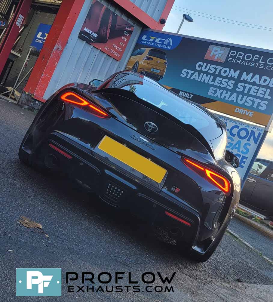 Proflow Toyota Supra Custom Exhaust Dual Rear Back Box Delete with 3" pipework made from Stainless Steel