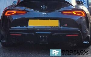 Proflow Toyota Supra Custom Exhaust Dual Rear Back Box Delete with 3" pipework made from Stainless Steel