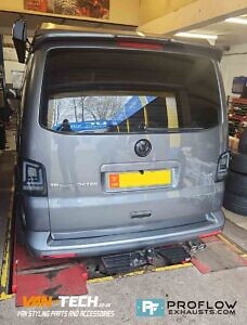 Proflow Exausts VW Transporter T5.1 Custom Exhaust Stainless Steel Mid Rear With Twin Tailpipe TX001 (5)
