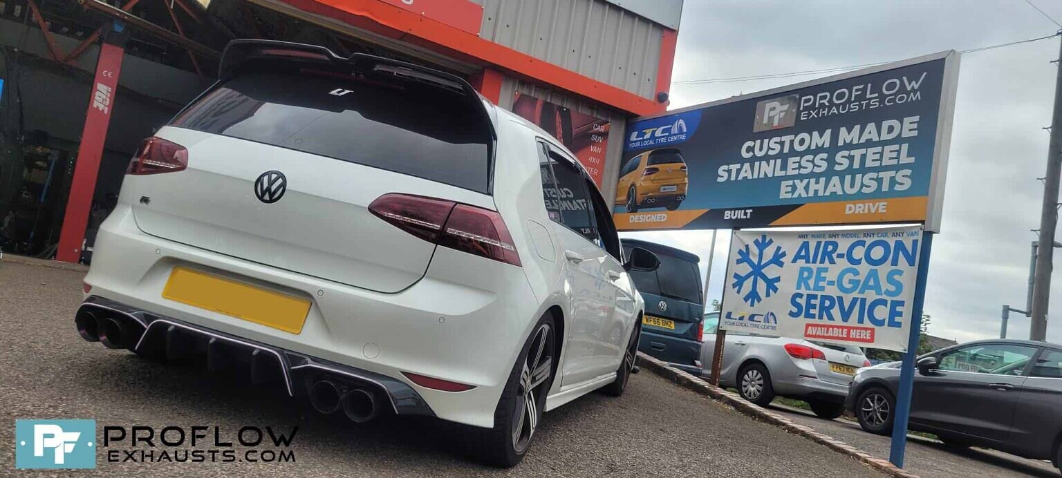 Proflow Custom Exhaust for VW Golf R - Middle, Dual Exit