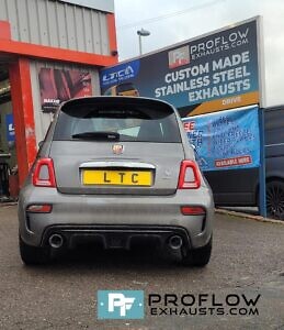 Stainless Steel Exhaust For Fiat 500 Abarth 595 Flex Middle And Rear Dual Back Box Delete With TX26 Tailpipes (4)
