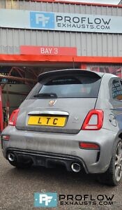 Stainless Steel Exhaust For Fiat 500 Abarth 595 Flex Middle And Rear Dual Back Box Delete With TX26 Tailpipes (5)
