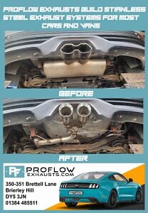 Ford Focus ST Proflow Custom Exhaust Back Box Delete With Dual Tip Tailpipe TX026 Made From Stainless Steel (1)