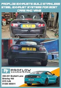 Mazda MX5 Stainless Steel Exhaust Middle And Dual Rear With TX026 Tailpipes Proflow Exhausts (2)