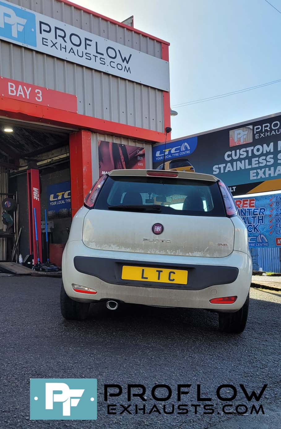 Proflow Custom Exhaust For Fiat Punto Flex, Middle And Rear With TX021 Tailpipe Built From Stainless Steel (3)