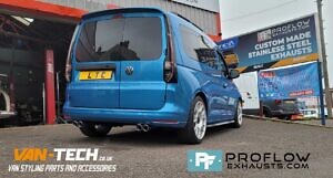 VW Caddy MK5 Custom Exhaust For Dual Back Box Delete With Twin Tailpipes TX023 Built From Stainless Steel (1)