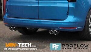 VW Caddy MK5 Custom Exhaust For Dual Back Box Delete With Twin Tailpipes TX023 Built From Stainless Steel (2)