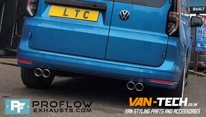 VW Caddy MK5 Custom Exhaust For Dual Back Box Delete With Twin Tailpipes TX023 Built From Stainless Steel (3)