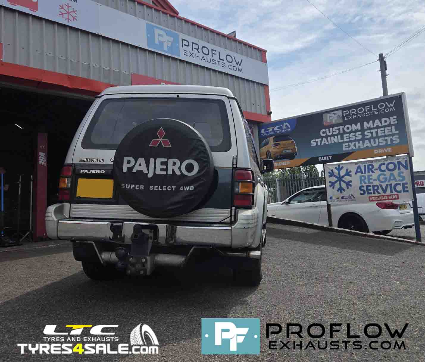 Mitsubishi Shogun Pajero Custom Exhaust Flex, Middle And Rear With Side Exit TX066 Tailpipe Made Stainless Steel Built By Proflow Exhausts (4)