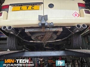 VW Transporter T4 Custom Exhaust Middle And Rear Dual Exit Twin Tailpipes TX004 Built From Stainless Steel (4)