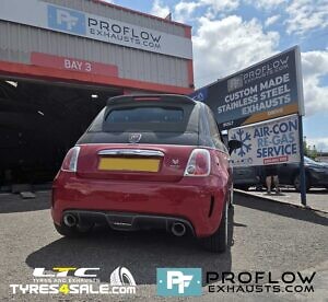 Fiat 500 Proflow Custom Exhaust Rear Dual Exit With TX026 Tailpipes Made From Stainless Steel (7)