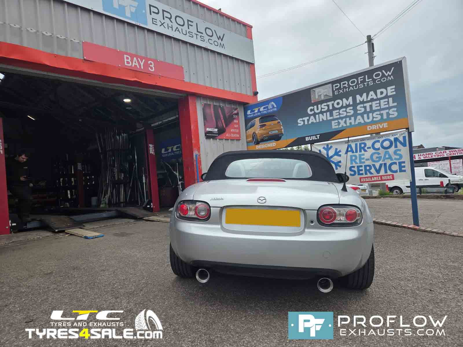 Mazda MX5 Stainless Steel Exhaust Middle And Dual Rear With TX025 Tailpipes Proflow Exhausts (1)