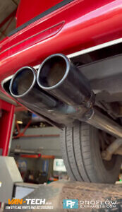VW Transporter T5.1 Custom Exhaust Middle and Dual Exit Rear with Twin TX106B Tailpipes