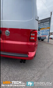 VW Transporter T5.1 Custom Exhaust Middle and Dual Exit Rear with Twin TX106B Tailpipes