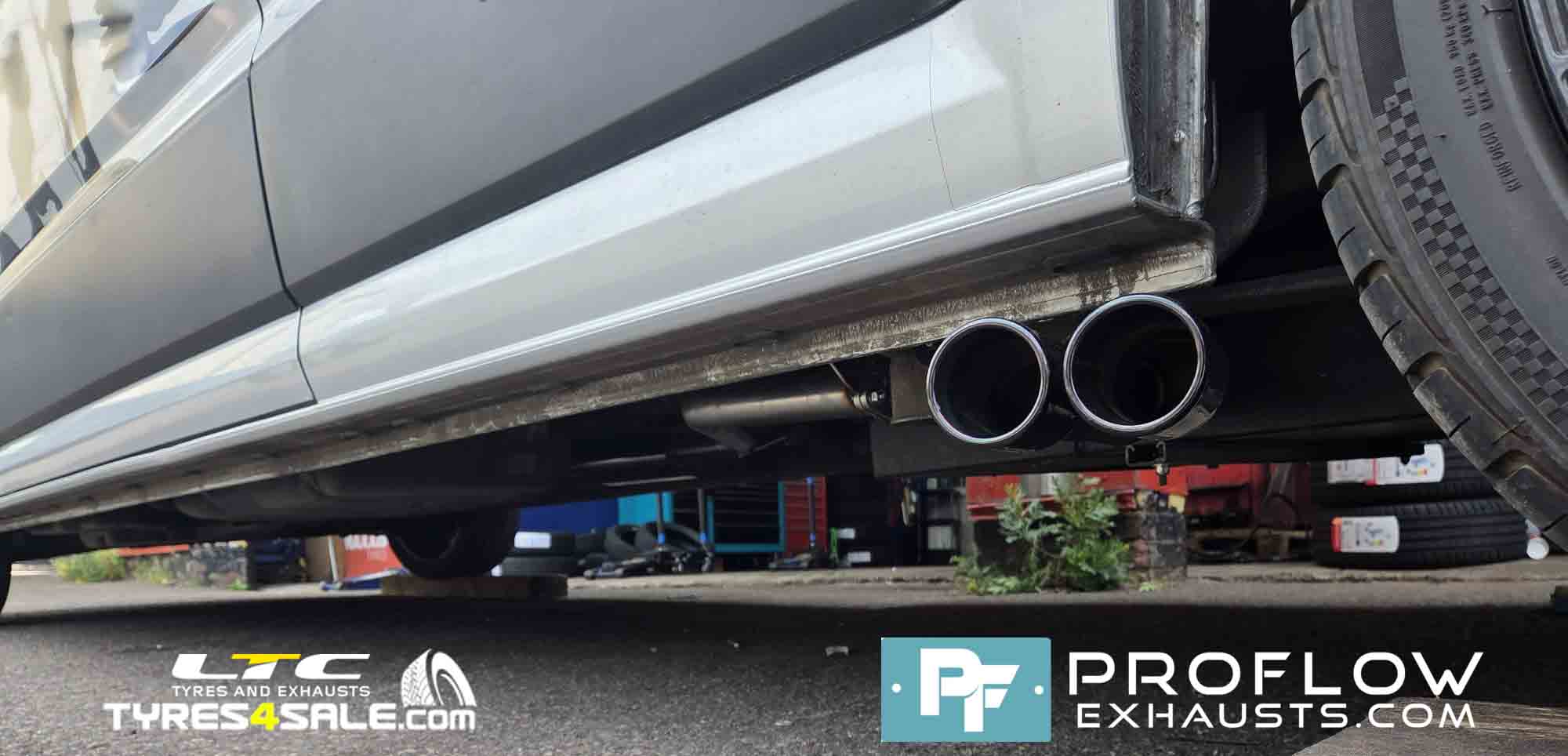 VW Crafter Custom Exhaust Middle And Rear With Side Exit Twin Tailpipe Made From Stainless Steel (4)