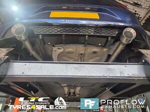 VW Golf GTi Custom Exhaust Back Box Delete Dual Exit With TX026 Tailpipes Made From Stainless Steel (2)
