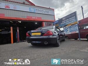 Mercedes Benz SL AMG Custom Stainless Steel Exhaust Dual Back Box With Oval Tailpipes (3)