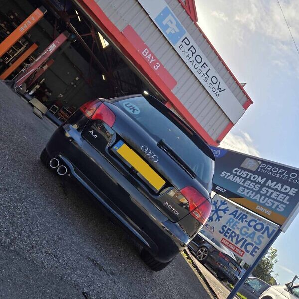 Audi A4 Custom Exhaust Middle And Rear With Twin Tailpipe Made From Stainless Steel (7)