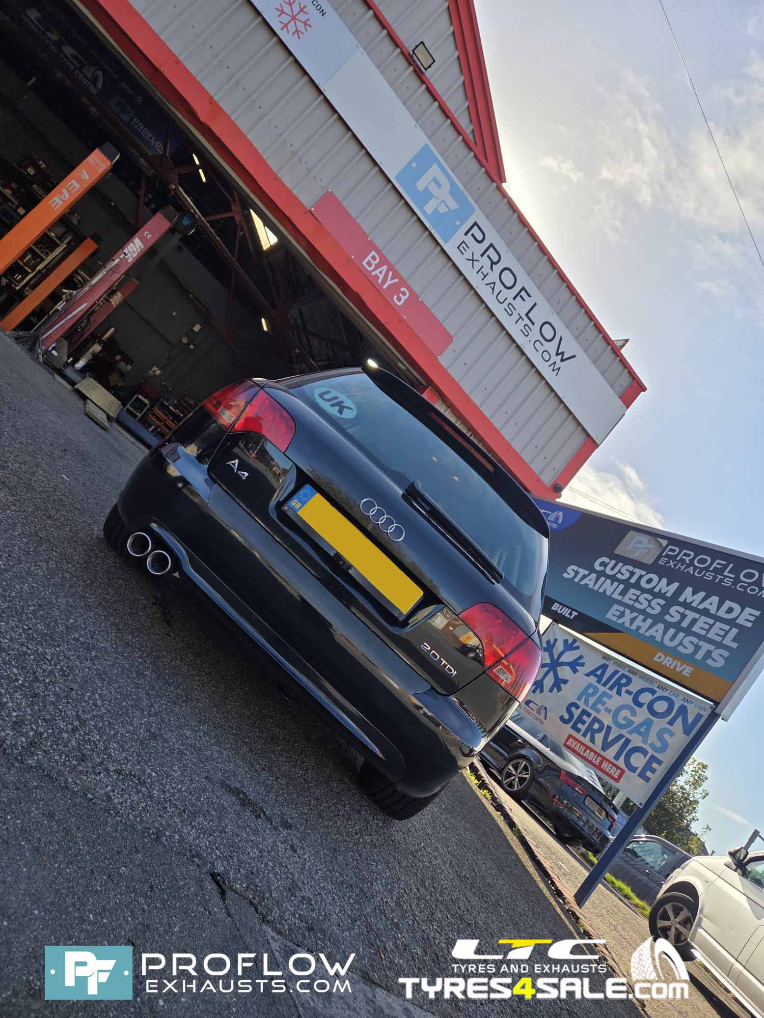 Audi A4 Custom Exhaust Middle And Rear With Twin Tailpipe Made From Stainless Steel (7)