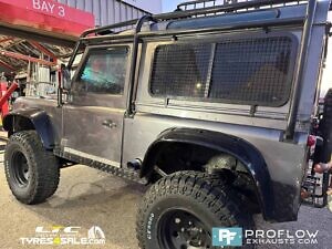  Land Rover Defender 90 Custom Exhaust Middle And Rear with Side Exit Made From Stainless Steel (8)