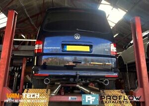 Custom Exhaust VW Transporter T5.1 Middle And Dual Exit Rear With Twin Tailpipes (3)