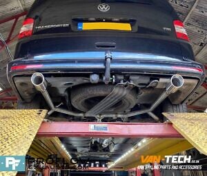 Custom Exhaust VW Transporter T5.1 Middle And Dual Exit Rear With Twin Tailpipes (4)