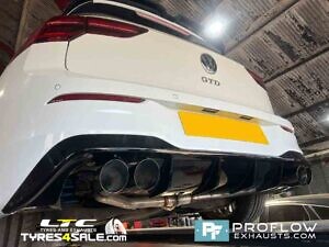 VW Golf GTD Custom Exhaust Back Box Delete Dual Exit Made From Stainless Steel (2)