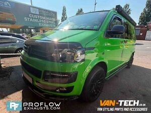 VW Transporter T5.1 Stainless Steel Custom Exhaust Middle And Rear With Dual Exit Twin Tailpipes (1)