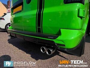 VW Transporter T5.1 Stainless Steel Custom Exhaust Middle And Rear With Dual Exit Twin Tailpipes (3)
