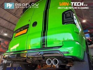 VW Transporter T5.1 Stainless Steel Custom Exhaust Middle And Rear With Dual Exit Twin Tailpipes (7)
