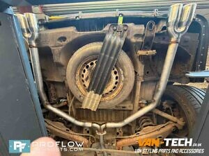 VW Transporter T5.1 Stainless Steel Custom Exhaust Middle And Rear With Dual Exit Twin Tailpipes (9)